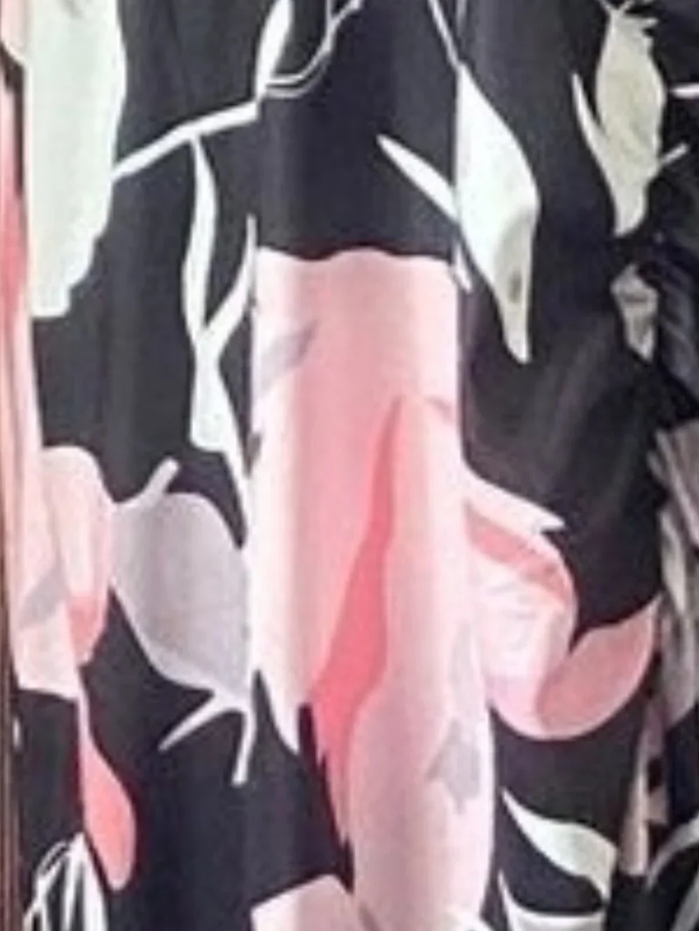 Black and Pink Floral Maxi Dress, Medium, 9G-111D053